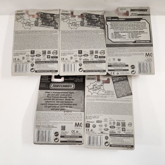 Matchbox Ford Transit Vans Taxi MBX Metal Diecast Cars Lot of 5 New MOC - Picture 12 of 16